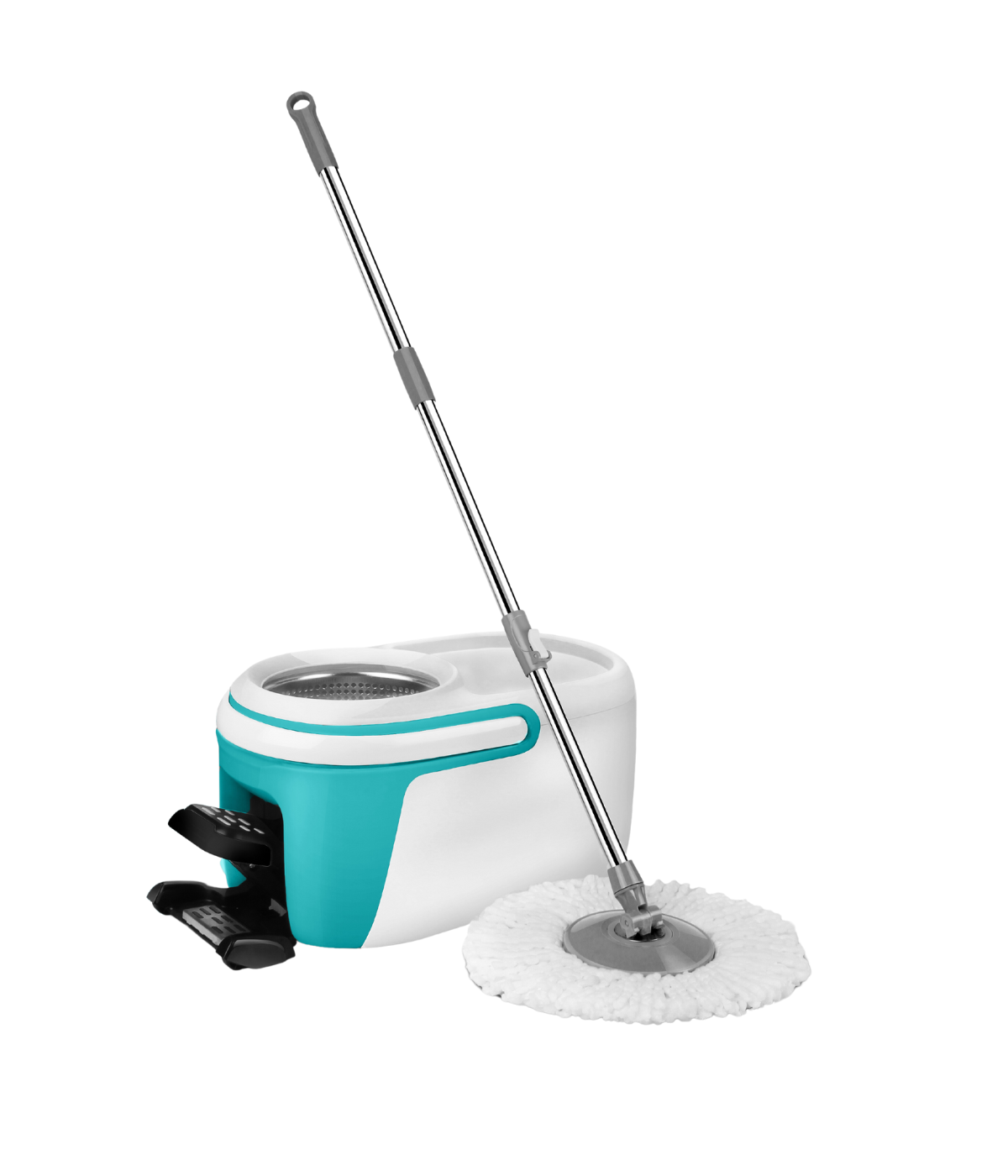 Achaté mop with swivel head + pedal bin